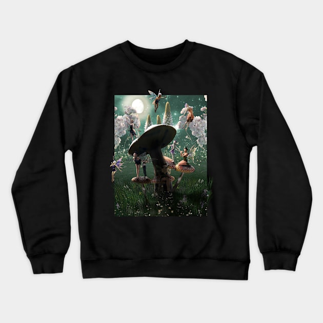 Fairy Mushroom Crewneck Sweatshirt by Random Galaxy